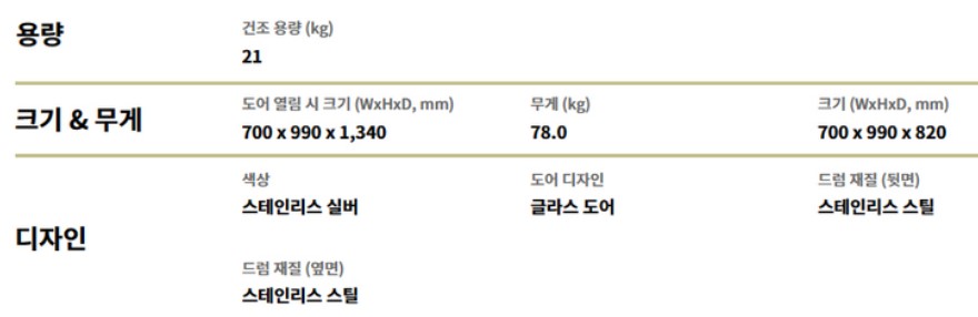 lg건조기 21kg