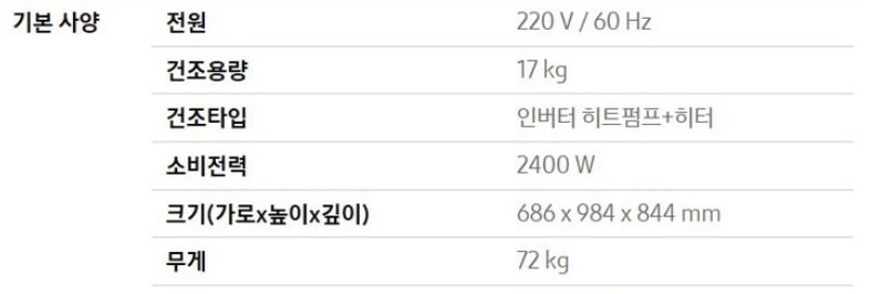삼성건조기_17kg